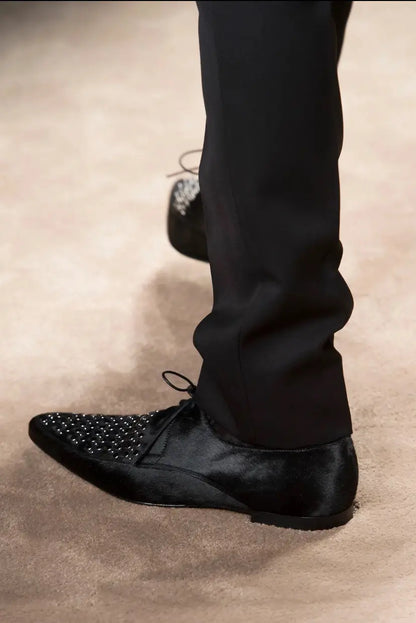 Burberry - Fall13 Studded Black Pony Hair Shoes christopher bailey