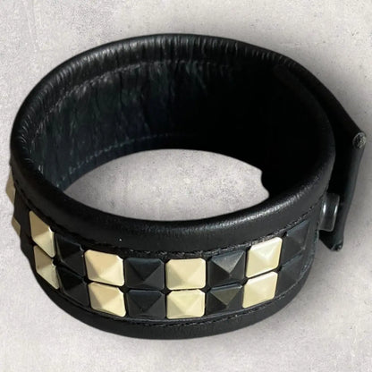 Yohji Yamamoto - Lime Feu Two Row Studded Bracelet