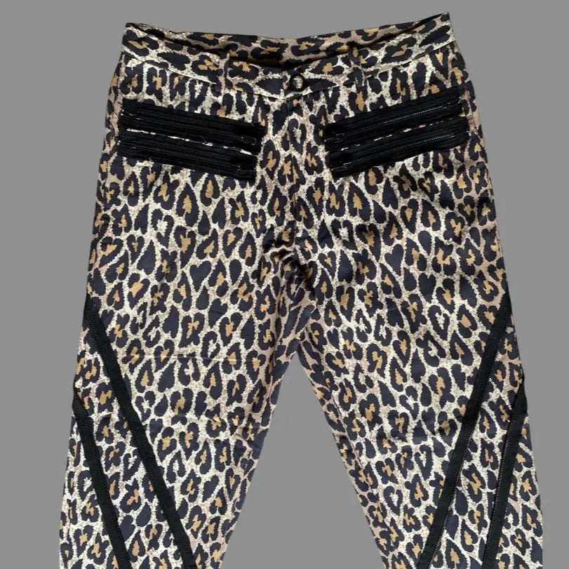 Number (N)ine : 2003 “Touch Me I’m Sick” Leopard Heart Print Bondage Pants