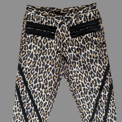 Number (N)ine : 2003 “Touch Me I’m Sick” Leopard Heart Print Bondage Pants