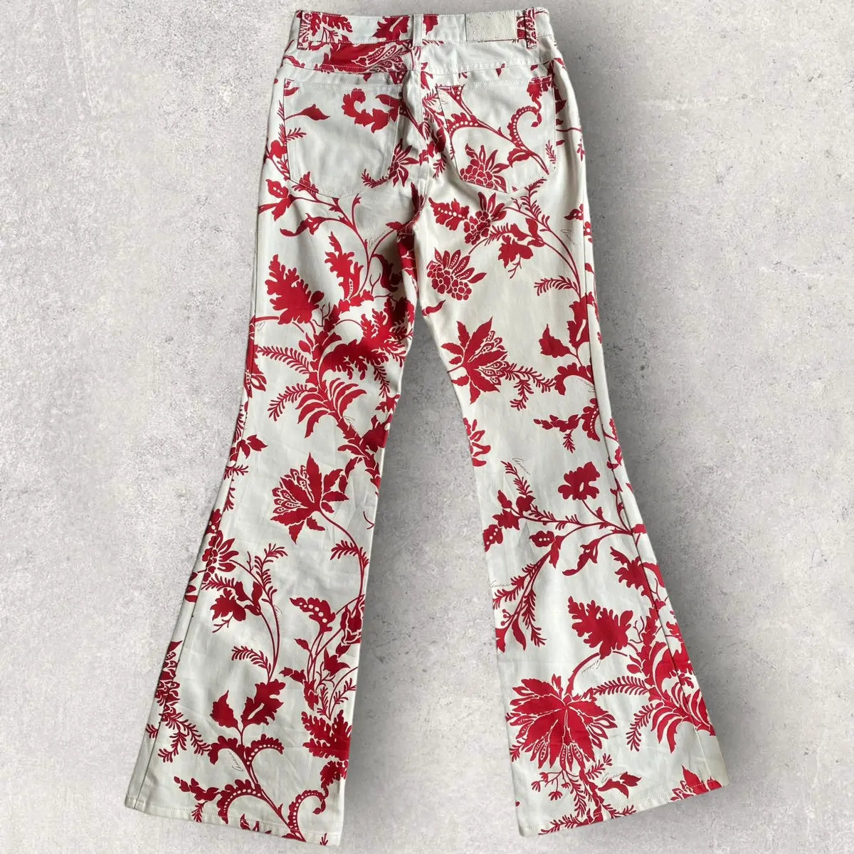 Gucci - SS 2000 Floral Print Flare Denim Jeans