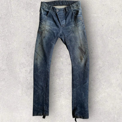Boris Bidjan Saberi - AW21 P13 Tight Fit Dirty Dark Denim