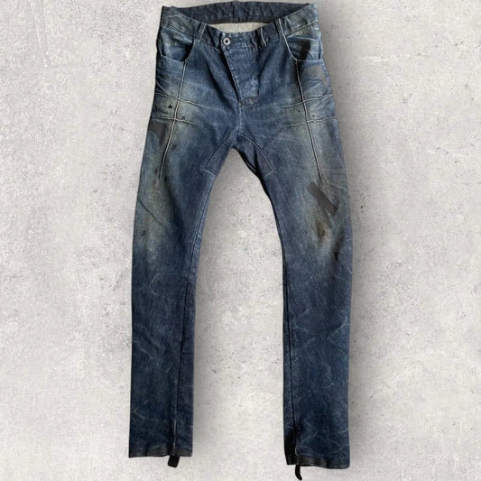 Boris Bidjan Saberi - AW21 P13 Tight Fit Dirty Dark Denim