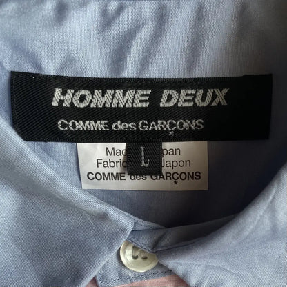 Comme des Garcons - Fall15 Pink/Stripe Patches Shirt
