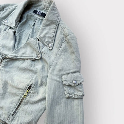 Raf Simons - SS06 Seersucker Cotton Biker Jacket