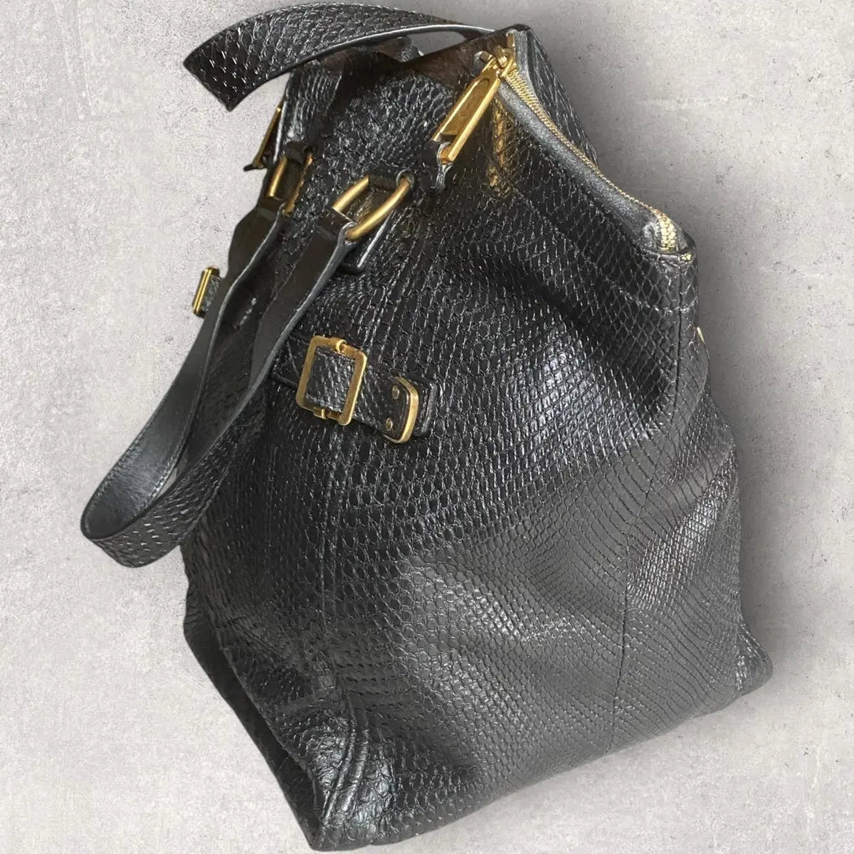 Yves Saint Laurent - YSL Python Leather Downtown Bag