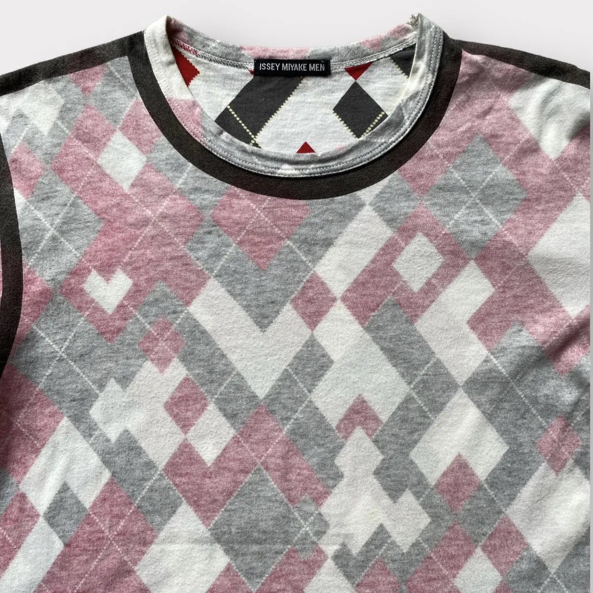 Issey Miyake - SS 2001 Inside out diamond cut print t shirt