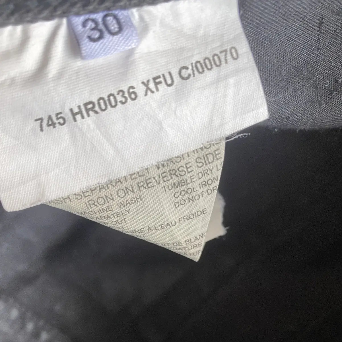 Helmut Lang : SS03 Archive Rubber ‘Tyre’ Print Denim