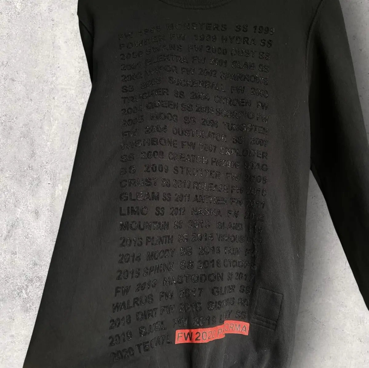 Rick Owens - Fall 2020 "PERFORMA” Text Print Sweater