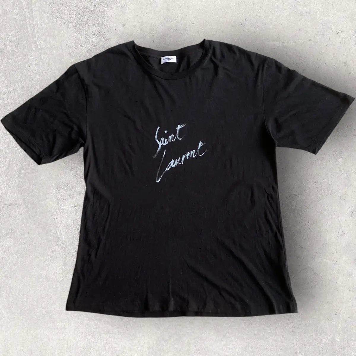 Saint Laurent Paris - 2017 Black Script Logo Oversize T Shirt