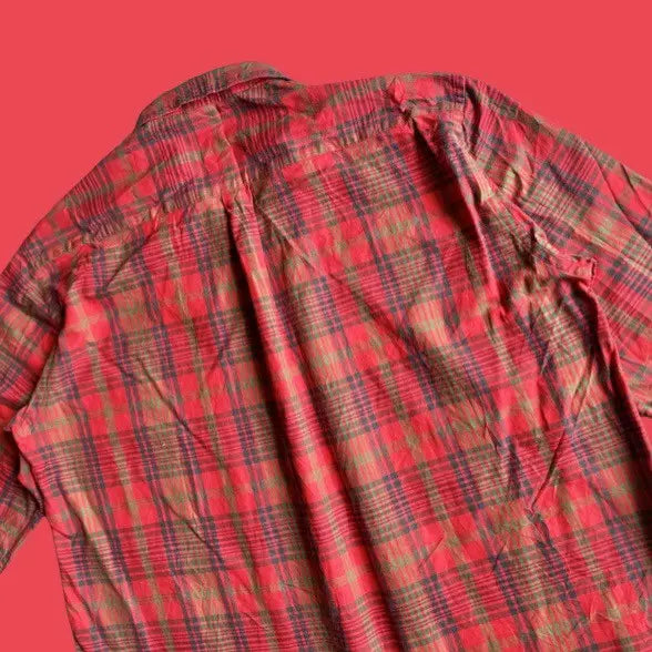 Yohji Yamamoto - Y’s For Men Red Plaid Open Collar Oversize Shirt