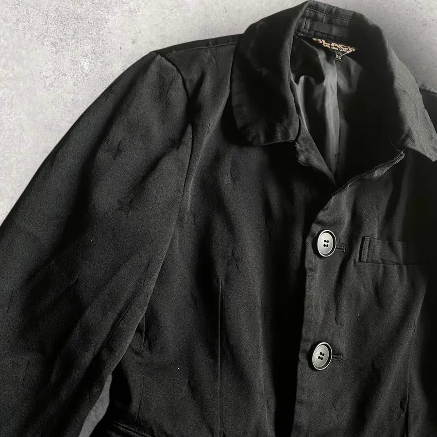 Comme des Garcons - Black Star Jacquard Poly Blazer