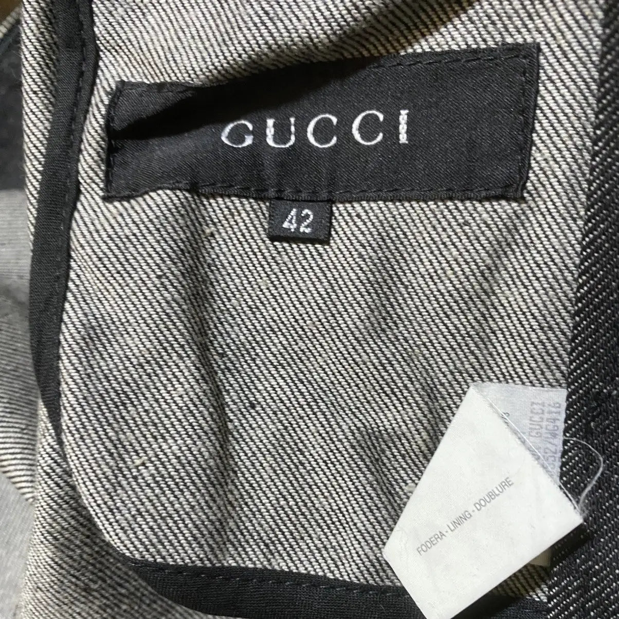 Gucci - 1999 Raw Denim Rider Jacket By Tom Ford Era