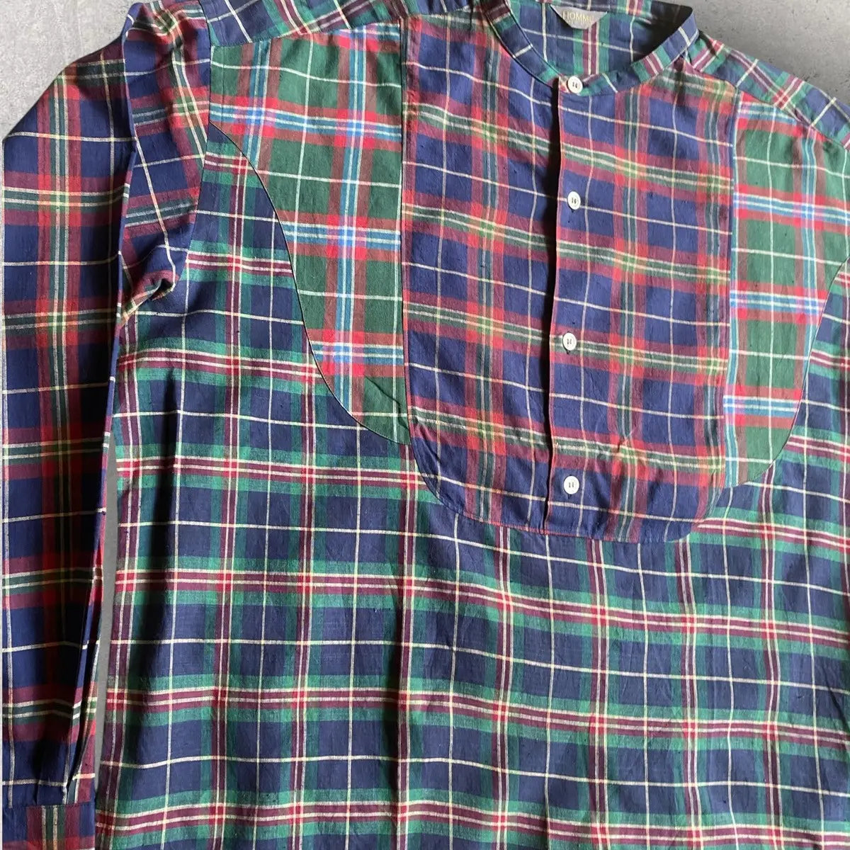 Comme des Garcons Homme - Vintage 80’s Plaid Tartan Oversize Pull Over Shirt