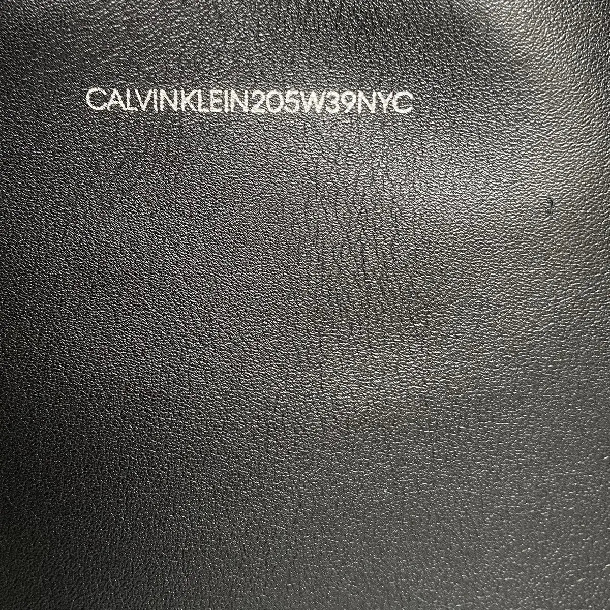 Calvin Klein 205W39NYC - Luxe Calf Leather Stripe Link Bucket Bag