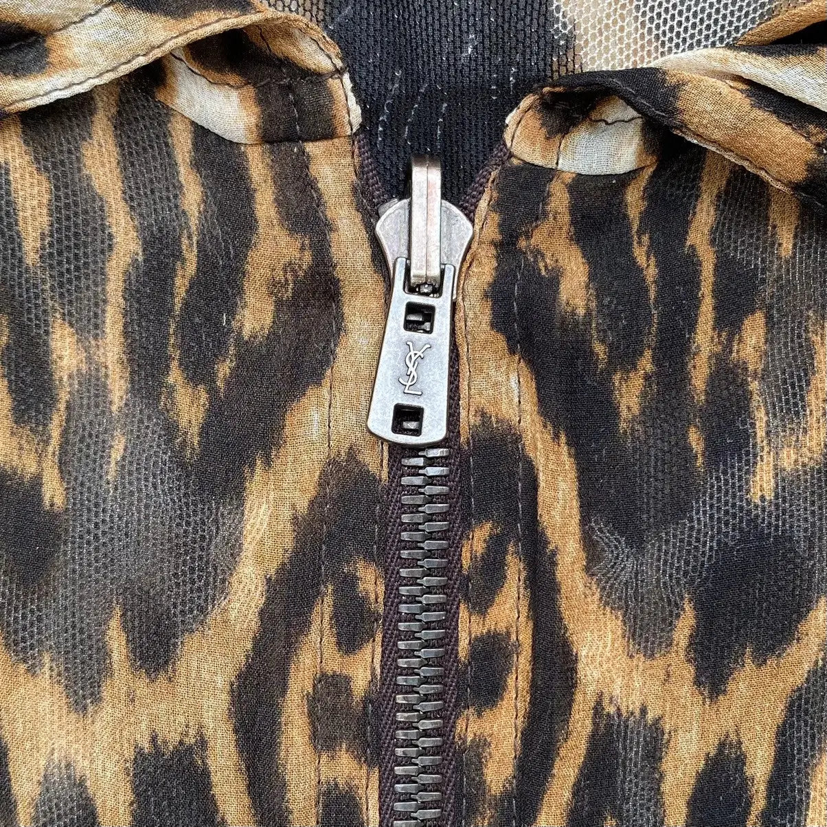 Saint Laurent Paris - Tom Ford × Yves Saint Laurent  SS02 Sheer Mesh Zip Hoodie Jacket
