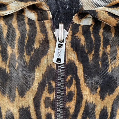 Saint Laurent Paris - Tom Ford × Yves Saint Laurent  SS02 Sheer Mesh Zip Hoodie Jacket
