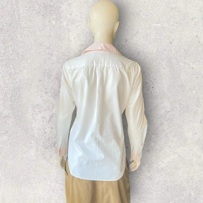 Comme des Garcons - Pink Contrast Peter pan Collar Shirt