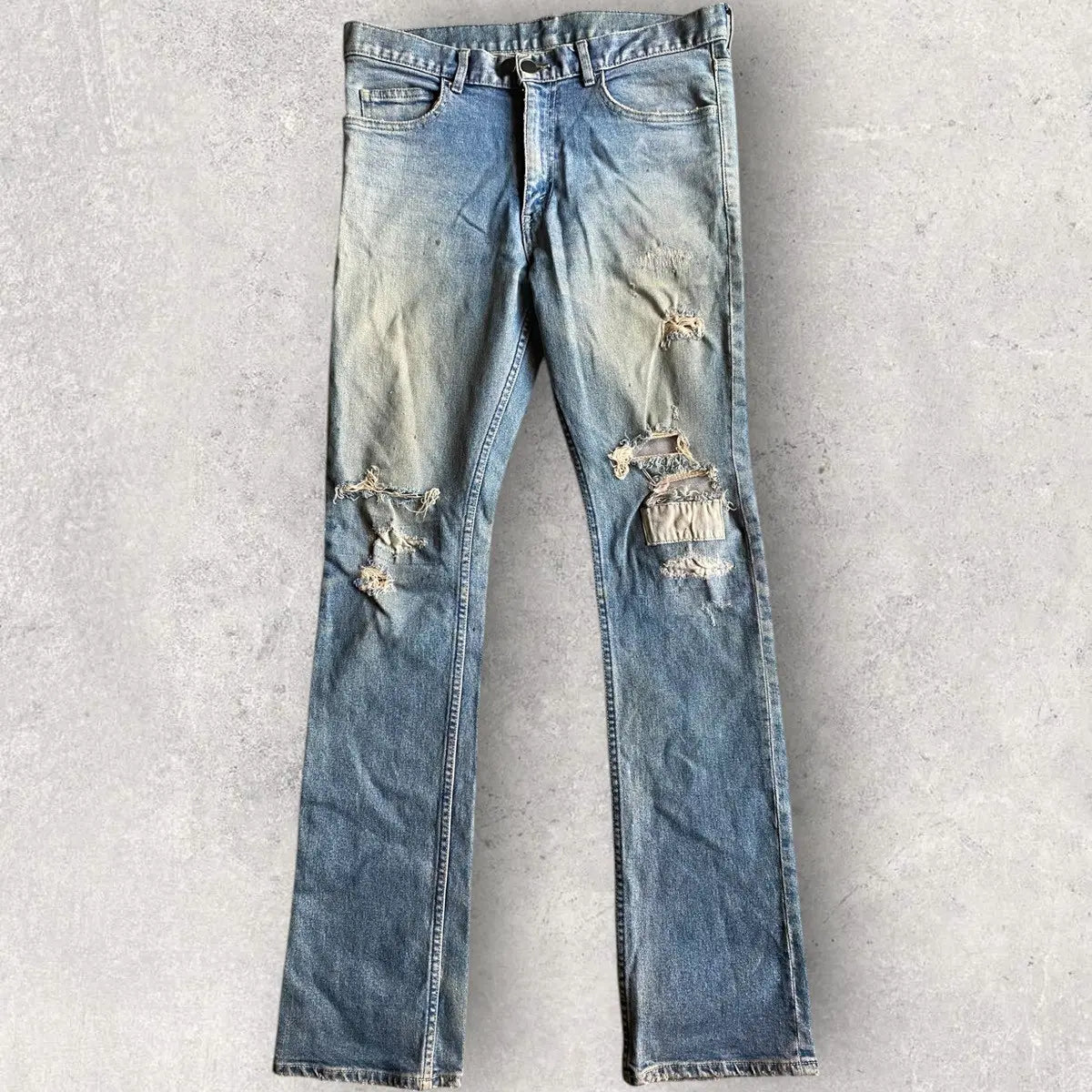 N.Hoolywood - Distress Bootcut Stretch Denim