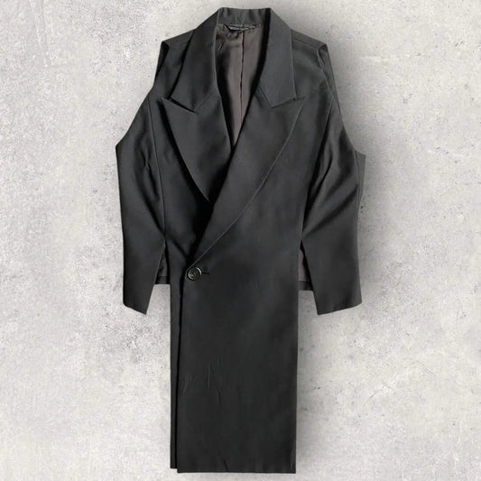 Yohji Yamamoto : Vintage SS93 Cut Out Wool Gabardine Blazer
