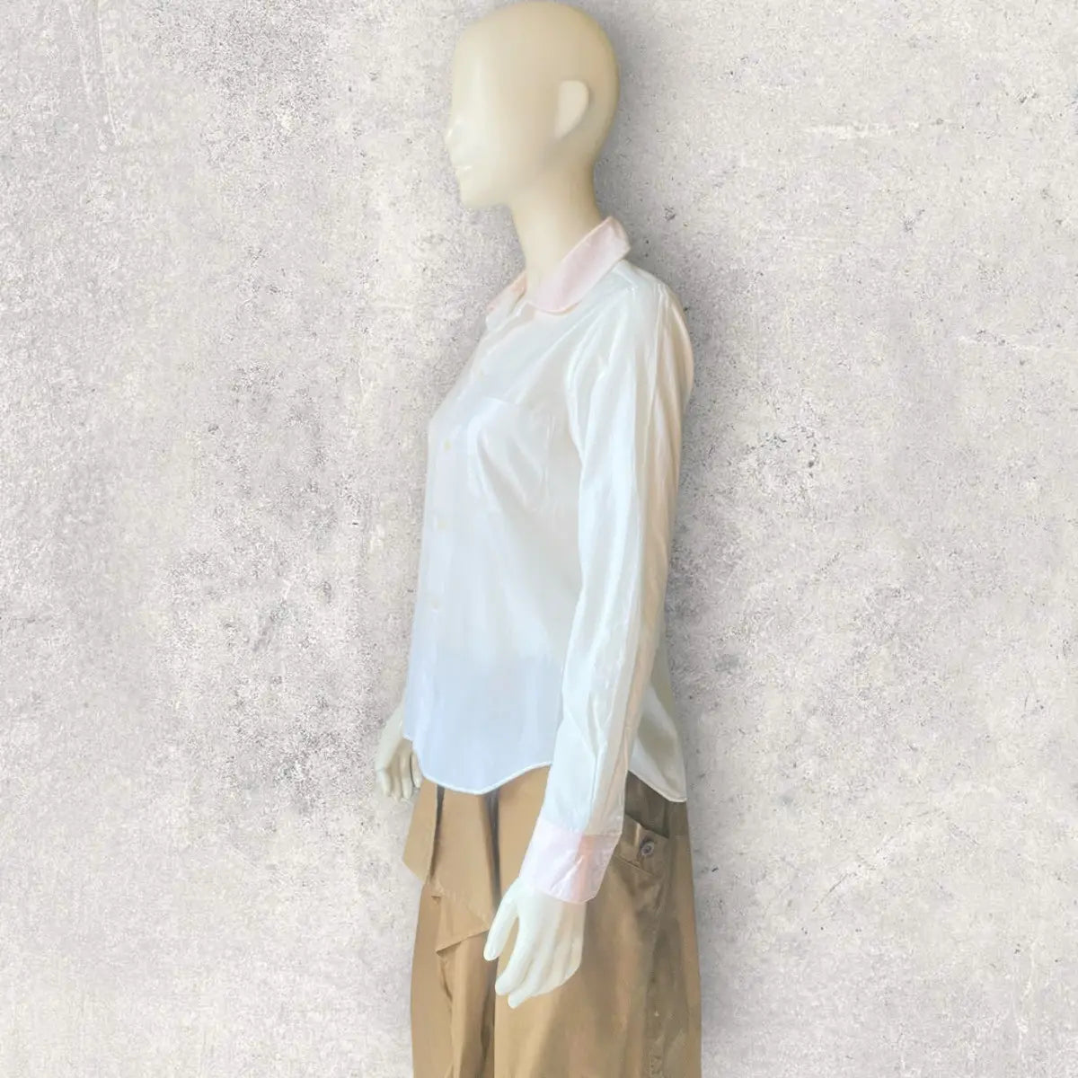 Comme des Garcons - Pink Contrast Peter pan Collar Shirt