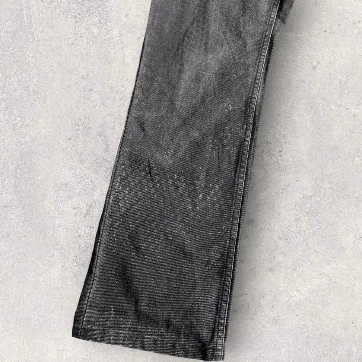 Helmut Lang : SS03 Archive Rubber ‘Tyre’ Print Denim
