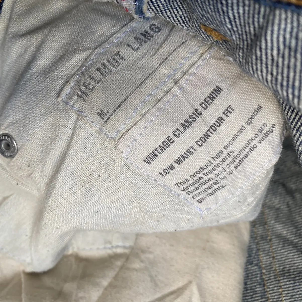 Helmut Lang - Archive Low Waist Contour Fit Vintage Classic Denim