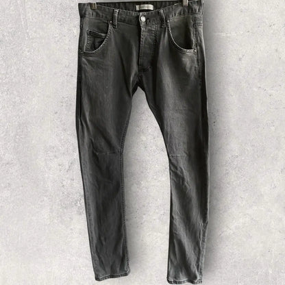 Balmain - Biker Dart Knees Dark Grey Jeans