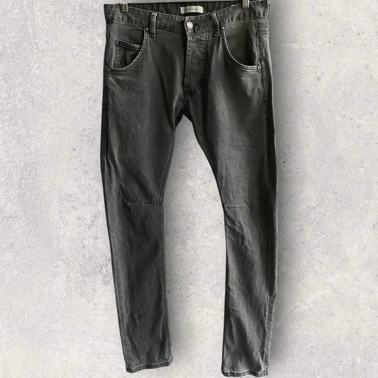 Balmain - Biker Dart Knees Dark Grey Jeans
