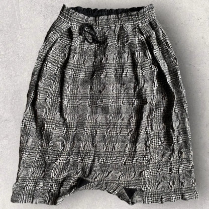 Yohji Yamamoto - Y’s Houndstooth Mix Plaid Drop Crotch Shorts