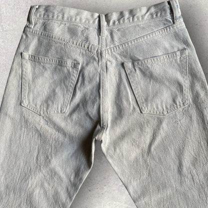 Maison Margiela - Margiela White Painted Denim