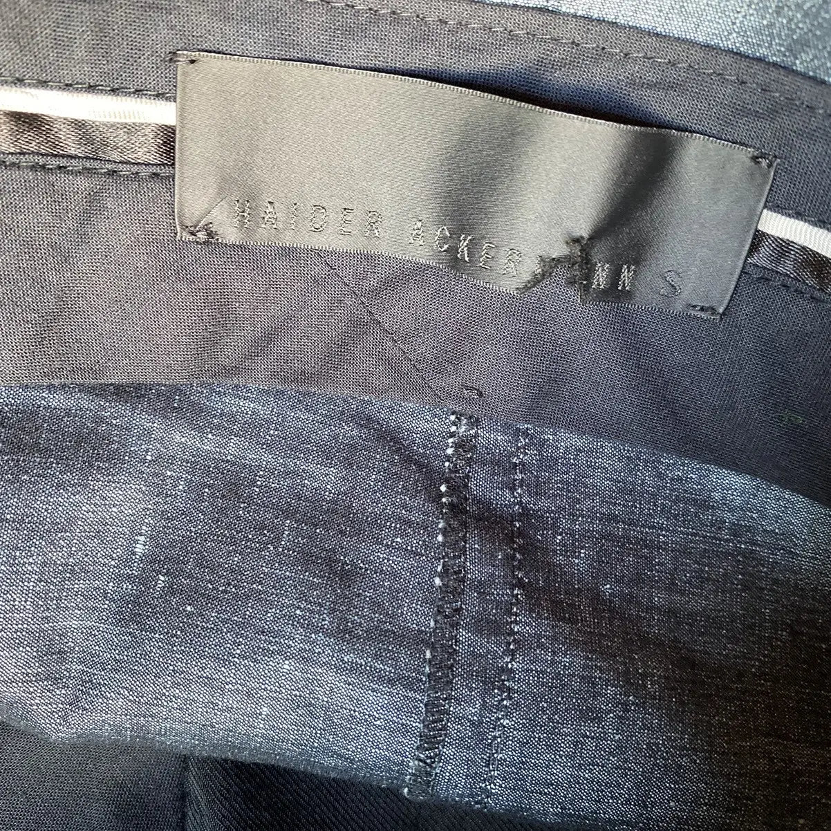 Haider Ackermann - Cotton/Linen Blend Drop Crotch Cropped Stretch Pants