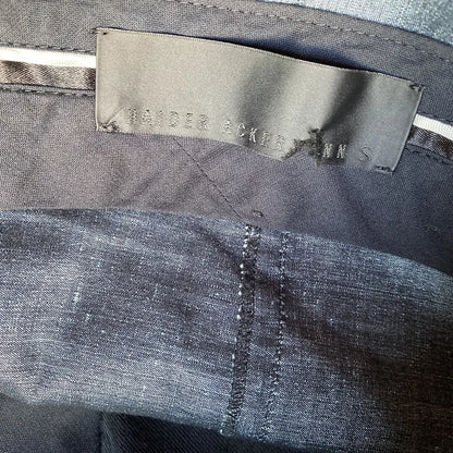 Haider Ackermann - Cotton/Linen Blend Drop Crotch Cropped Stretch Pants