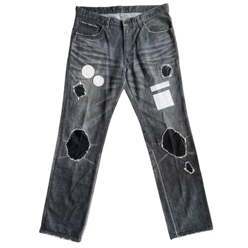 Number (N)ine : AW04 Give peace a chance Patch Denim