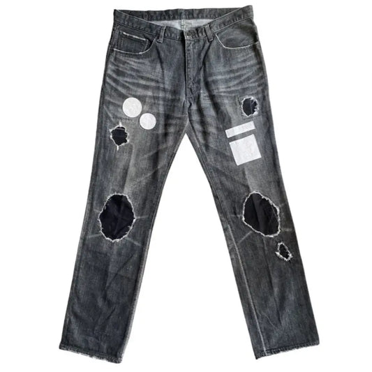 Number (N)ine : AW04 Give peace a chance Patch Denim