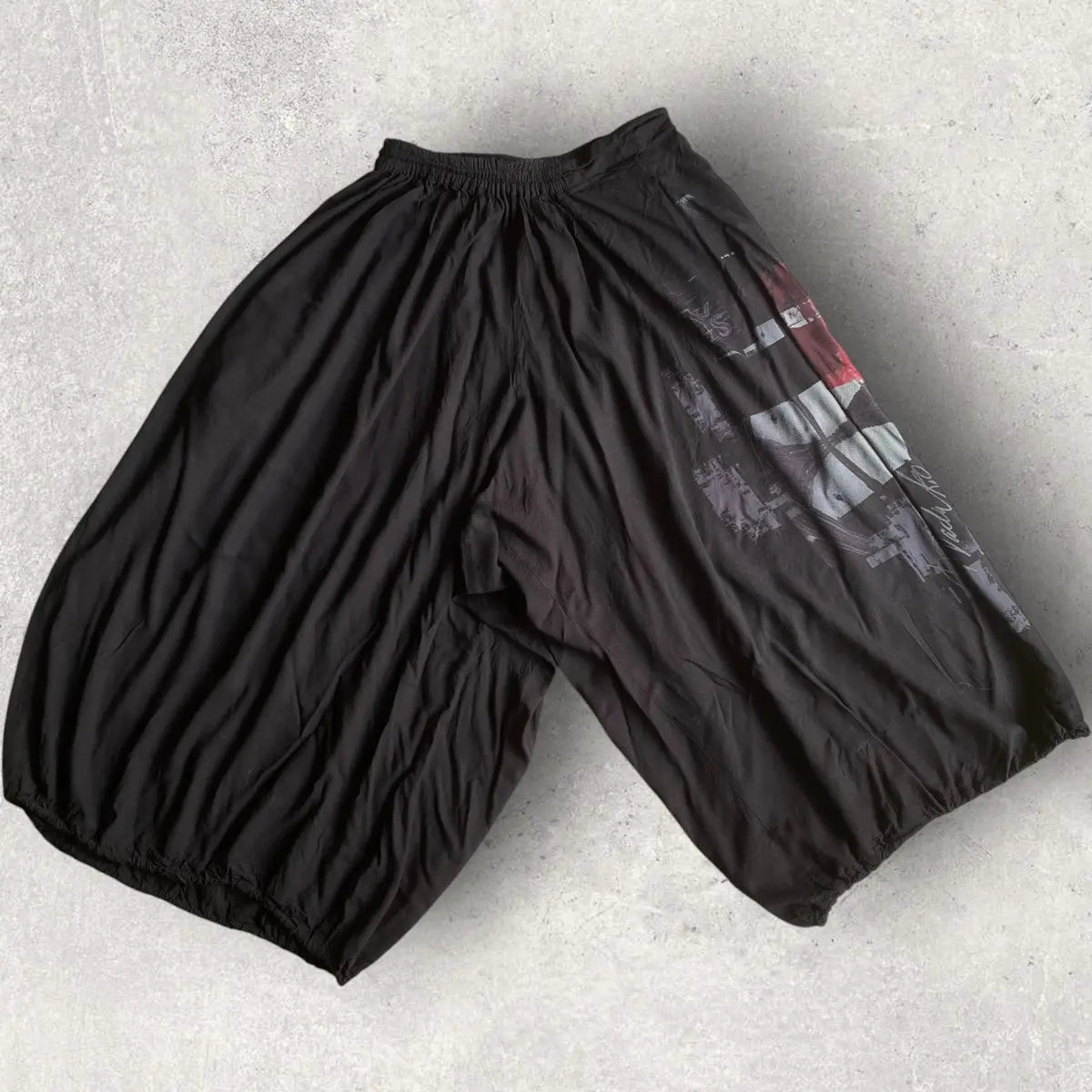 Yohji Yamamoto - Y’s Rayon Eiffel Tower Print Wide Leg Pants