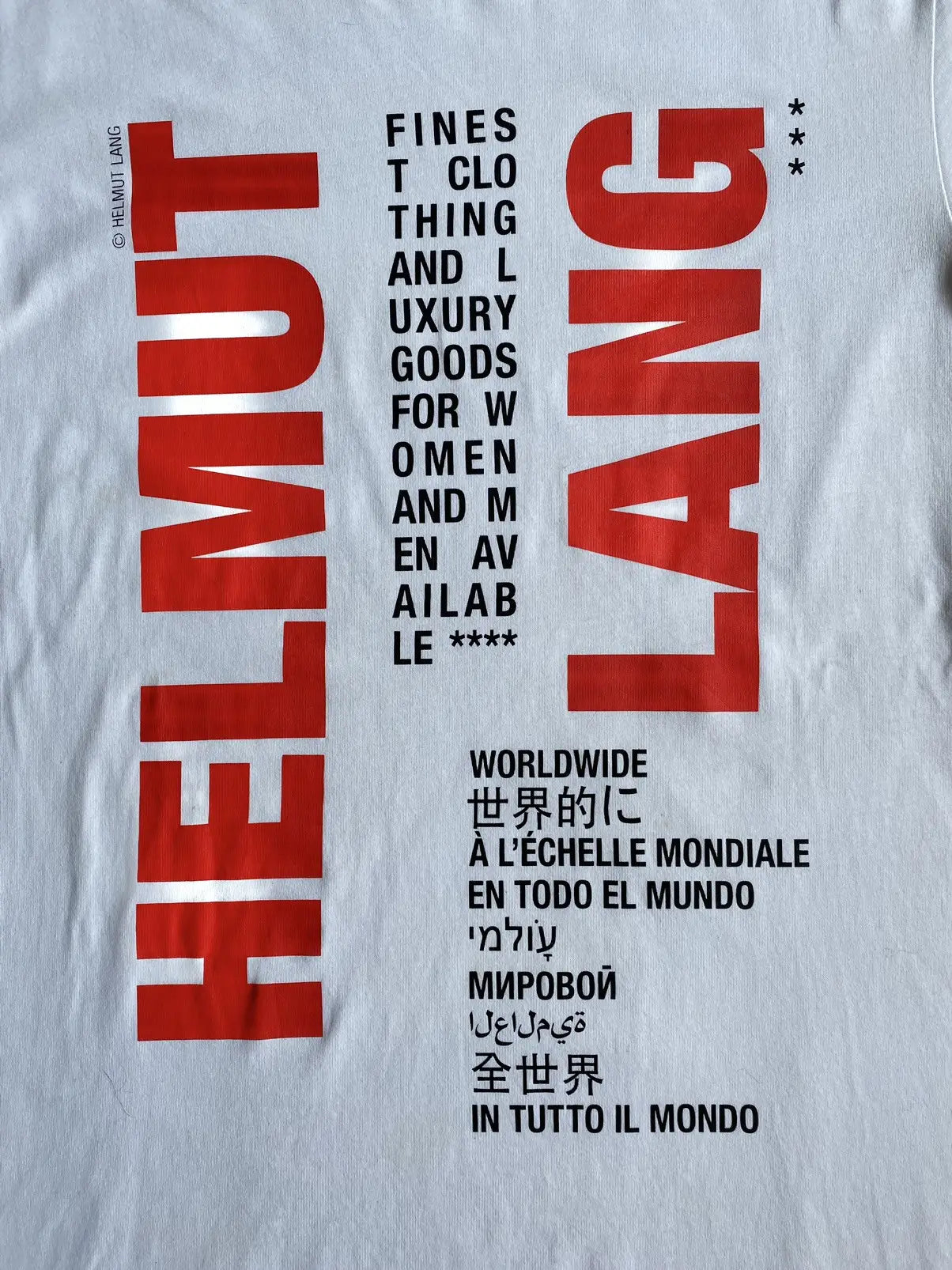 Helmut Lang - Worldwide T Shirt