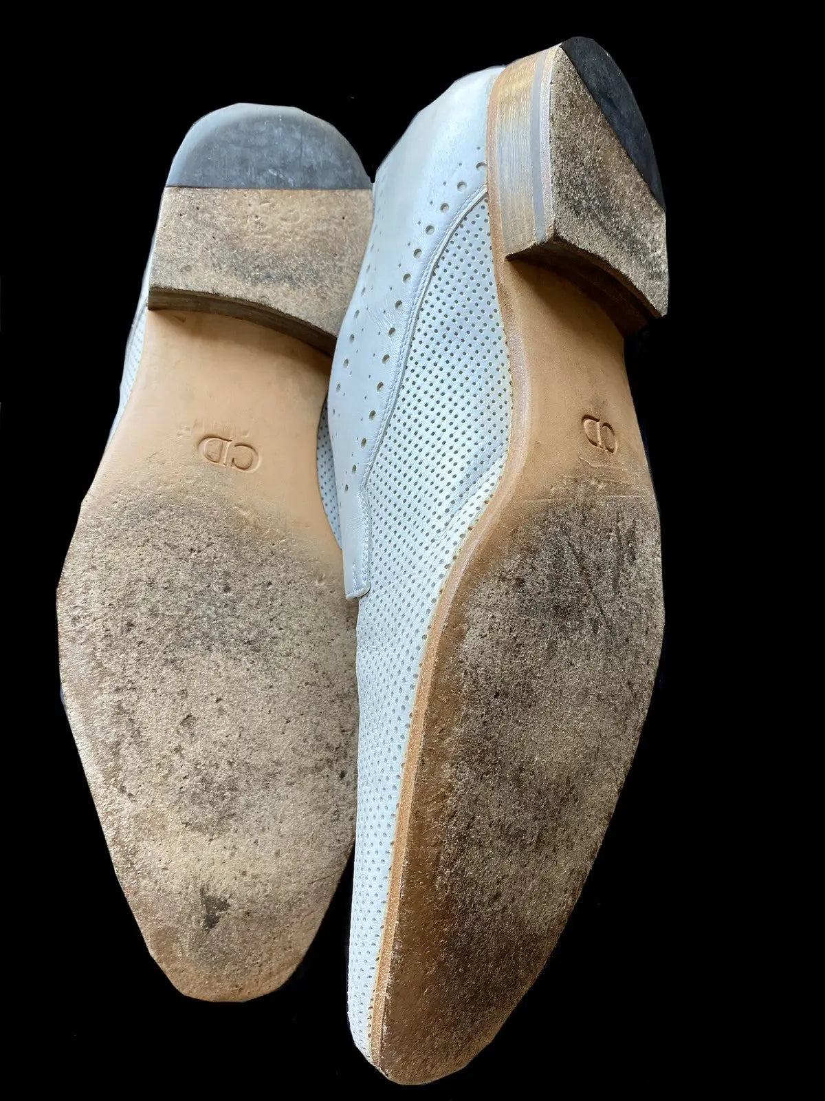 Dior Homme - 2008 Perforated Laser Cut White Derby Shoes