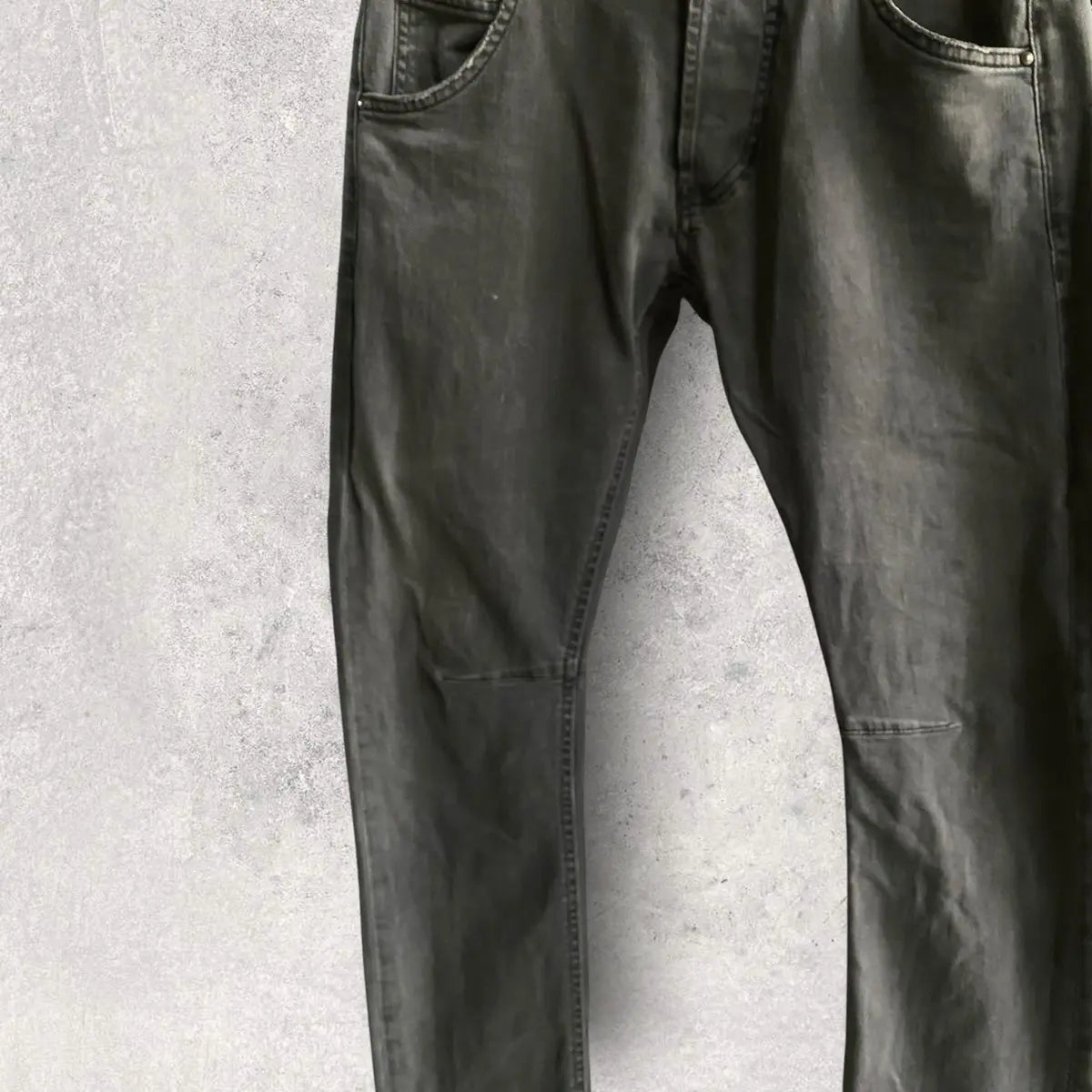 Balmain - Biker Dart Knees Dark Grey Jeans