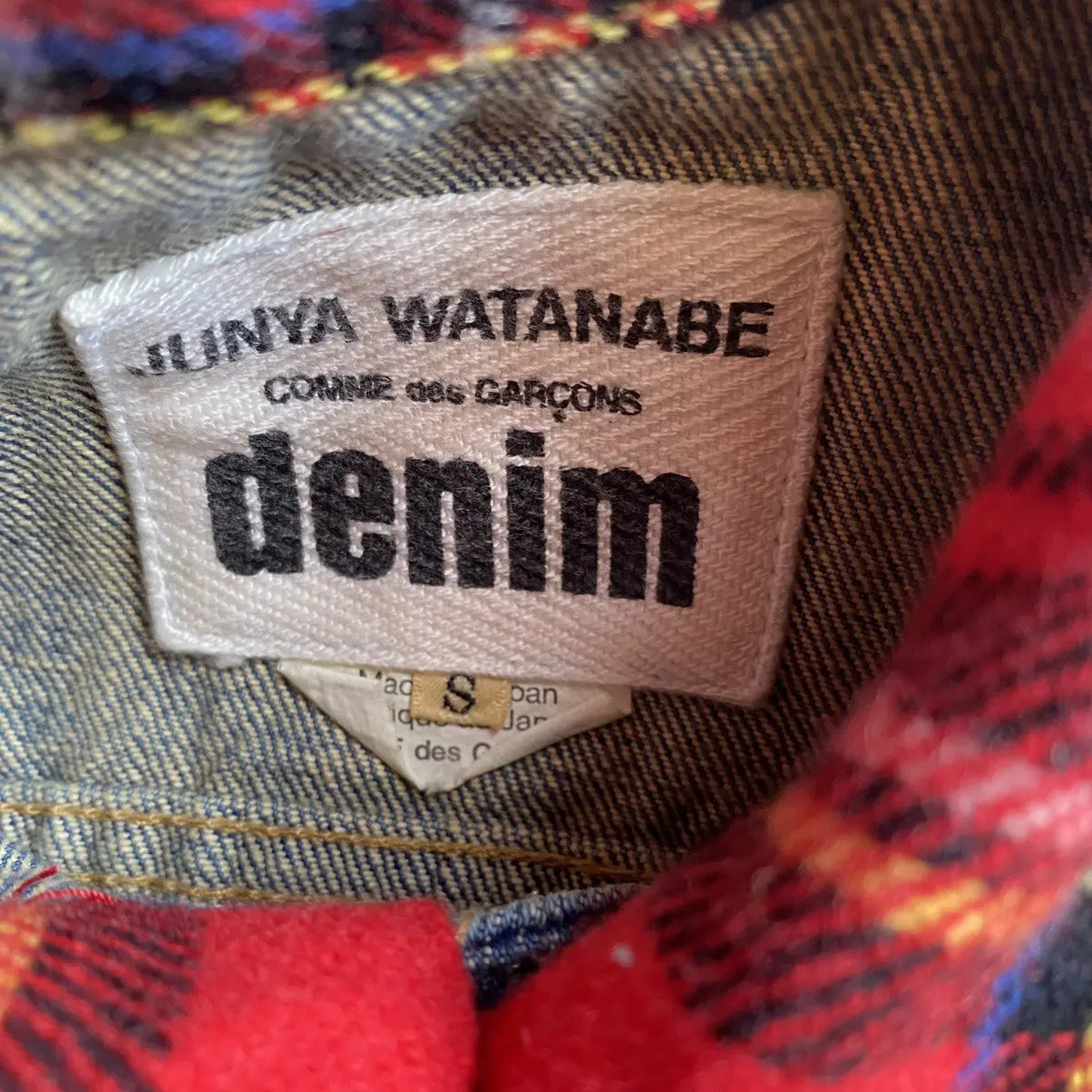Comme des Garcons - Junya Denim Trucker Jacket With Tartan Collar