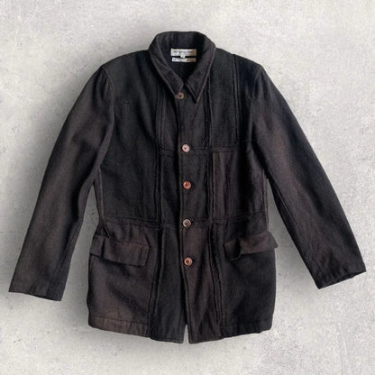 Comme des Garcons - Black Wool Patchwork Blazer