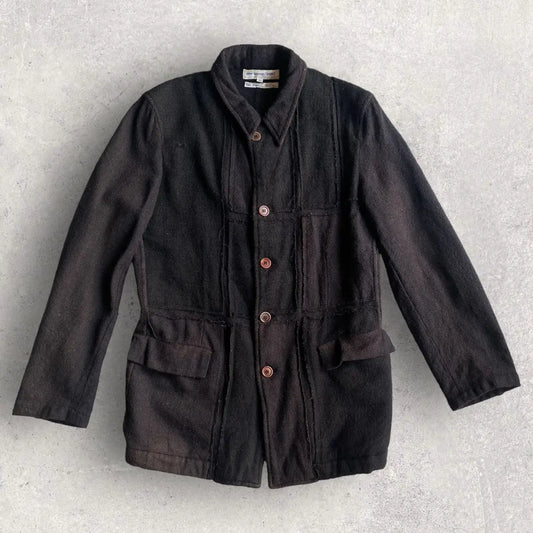 Comme des Garcons - Black Wool Patchwork Blazer