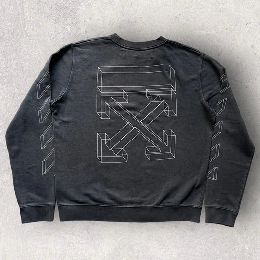 Off-White - FW18 3D Line Crewneck Sweater