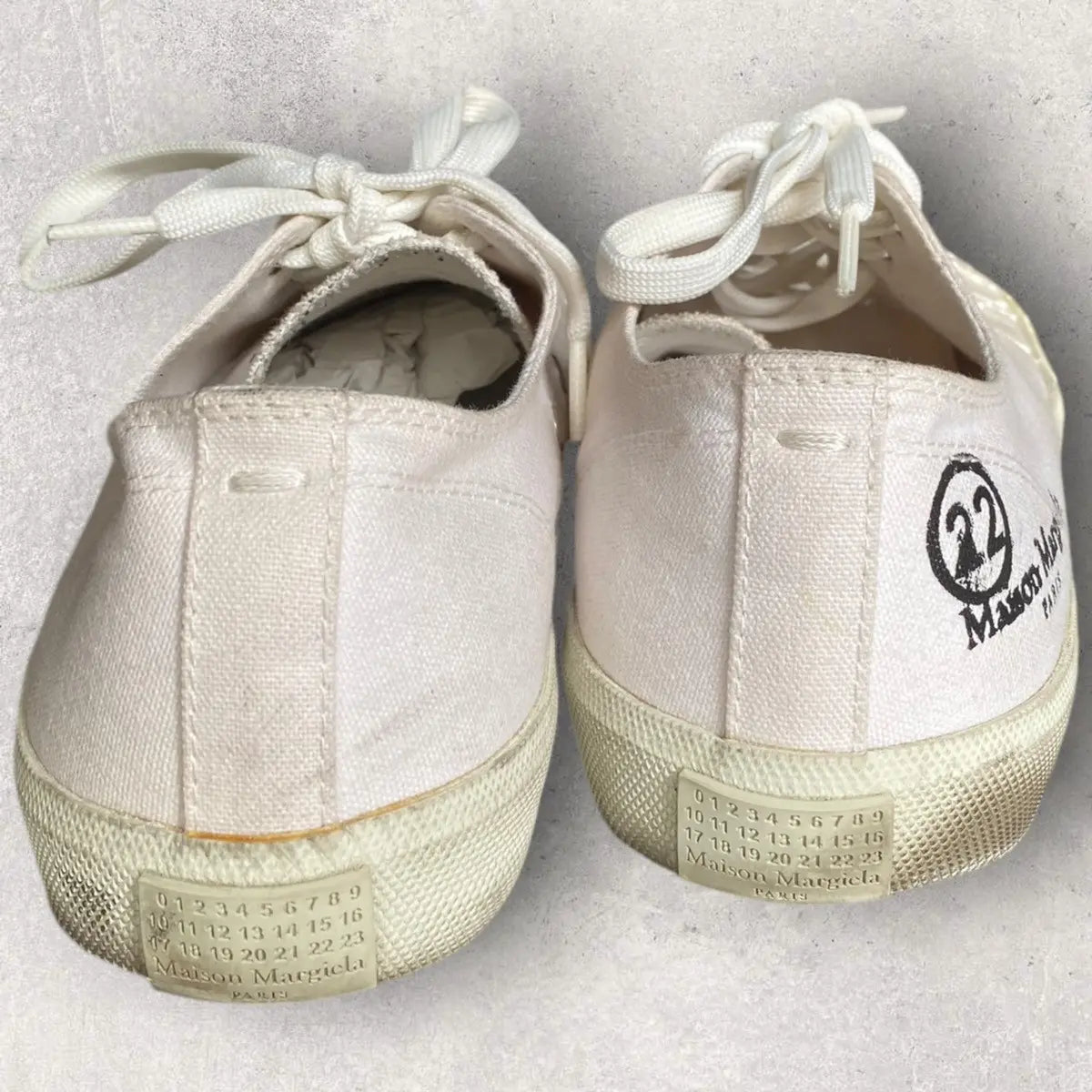 Maison Margiela - Off-White Color Splash Tabi Sneakers