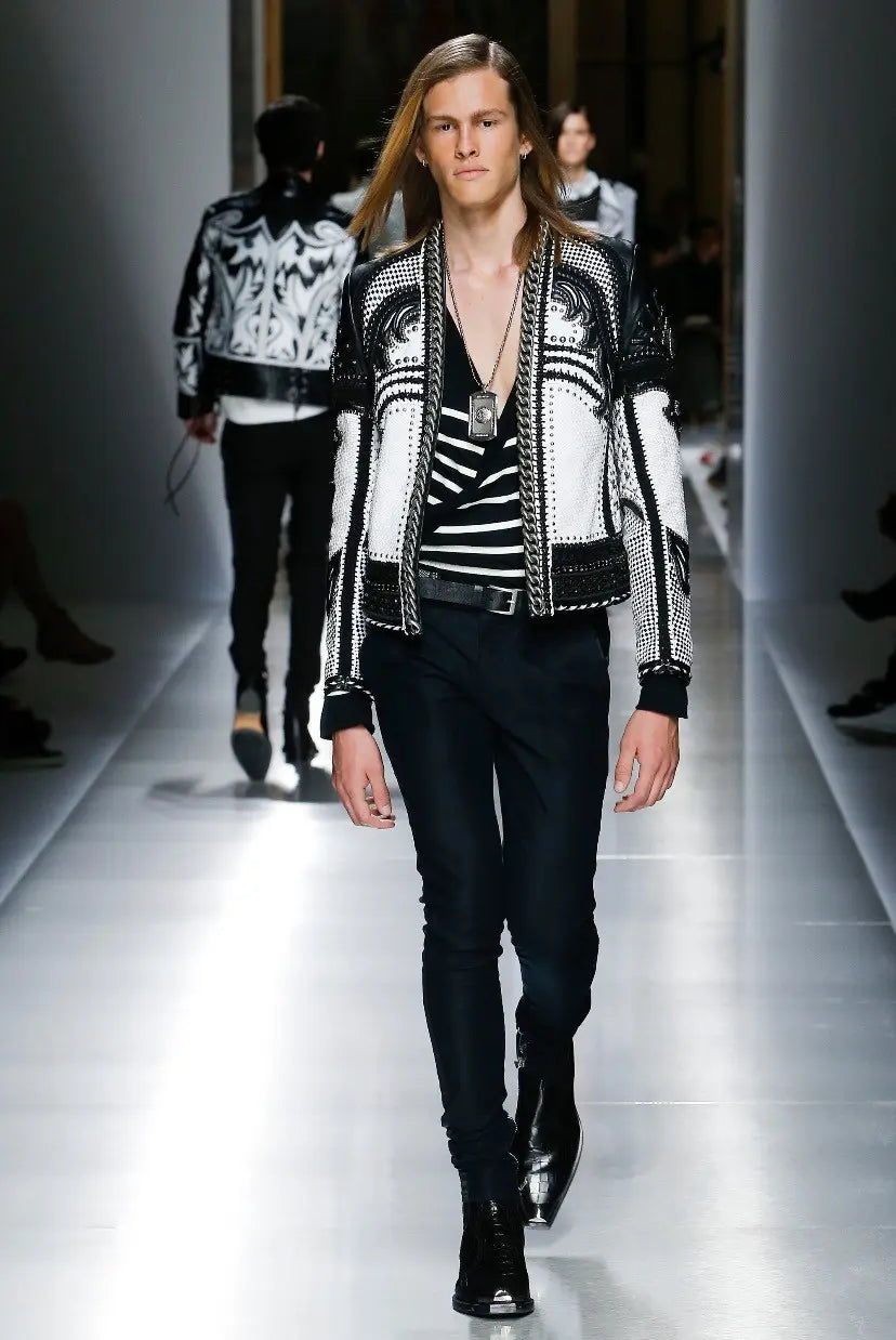 Balmain - SS18 Runway Side Tape Skinny Stretch Trousers