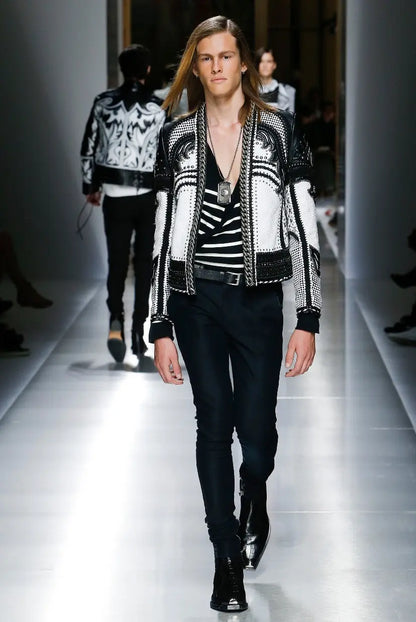 Balmain - SS18 Runway Side Tape Skinny Stretch Trousers