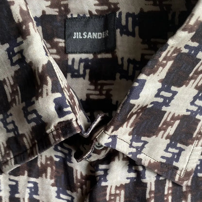 Jil Sander - Silk Houndstooth Print Shirt