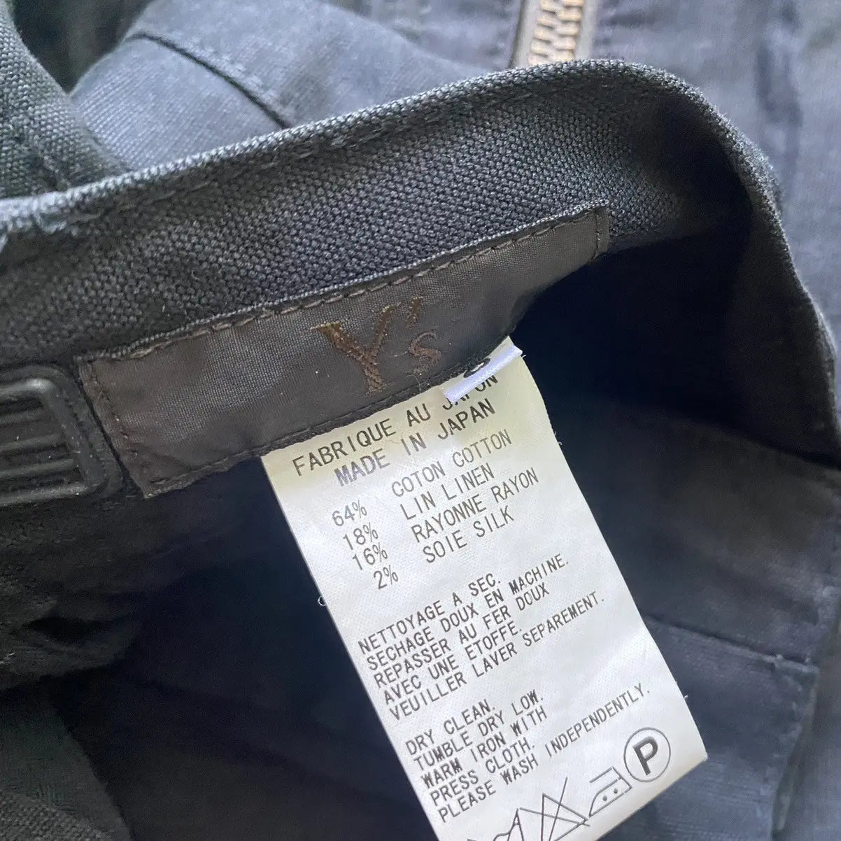 Yohji Yamamoto - Y’s Double Front Zip Cargo Pants