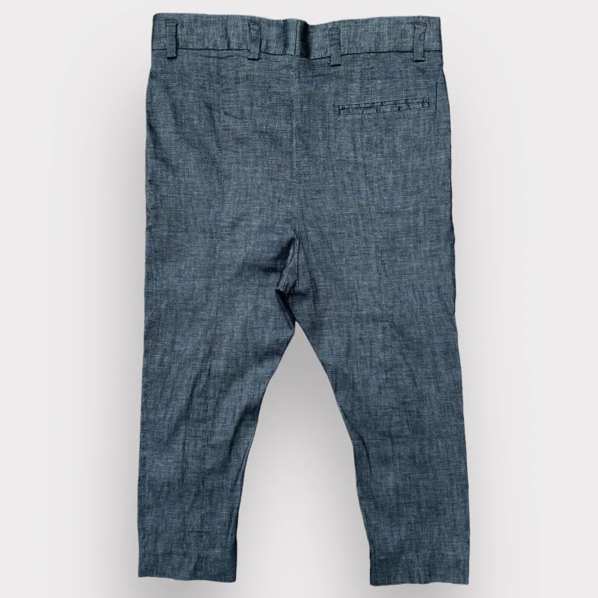 Haider Ackermann - Cotton/Linen Blend Drop Crotch Cropped Stretch Pants