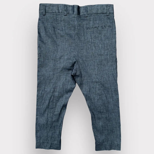 Haider Ackermann - Cotton/Linen Blend Drop Crotch Cropped Stretch Pants